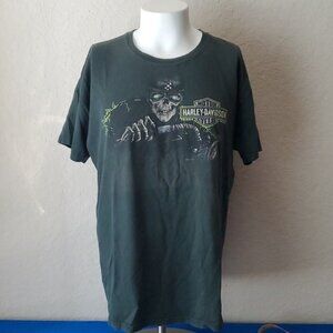 Harley Davidson 2013 Green/black skeleton rider Big Moose Portland Maine